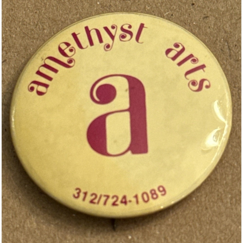 Amethyst Arts Vintage Pinback Button Pin Round Circle